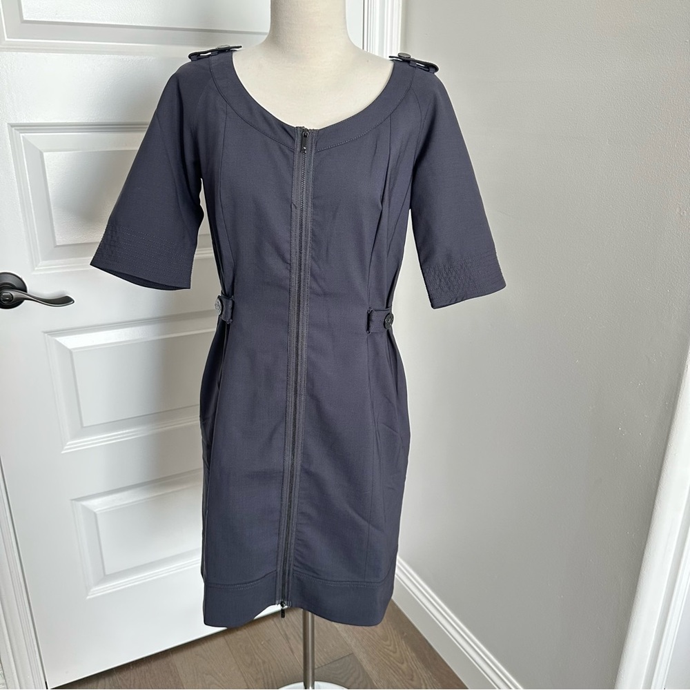 Z Spoke by Zac Posen Charcoal Midi Dress